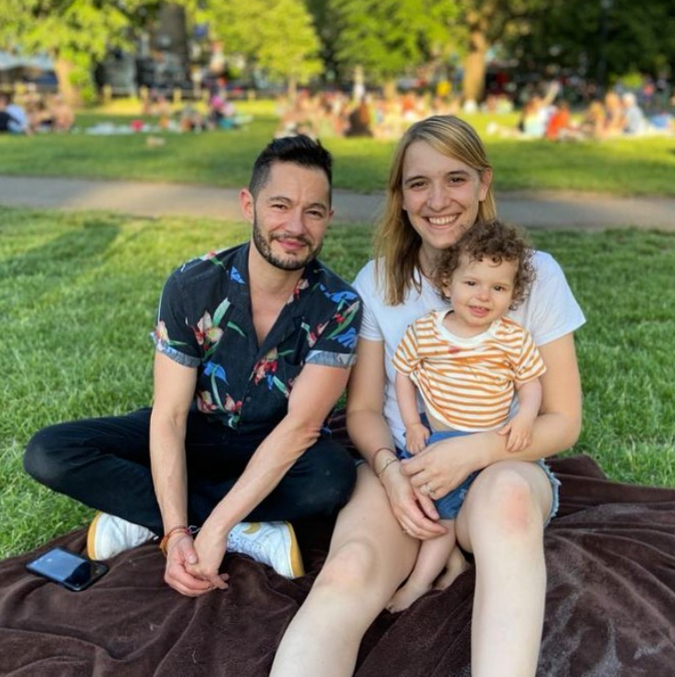 Hannah and Jake Graf with their child
