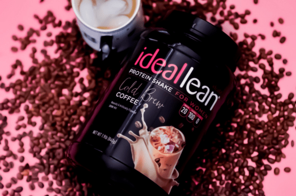 Coffee beans around the Cold Brew Coffee Protein
