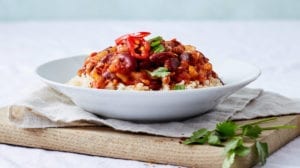 Fiery Five Bean Chilli | 15-Minute Vegan Dinner