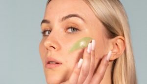 blemish moisturiser being applied to face