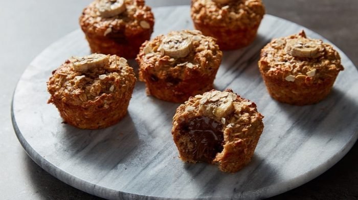 Banánové muffiny plnené čokoládou | Zdravý a chutný snack