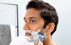 shaving with shaving cream