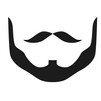 Beard silhouette moustache and stubble
