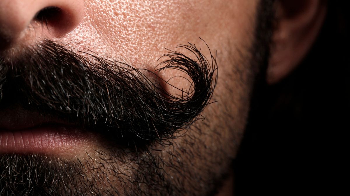 Close up of man with handlebar moustache facial hair style | Gillette UK