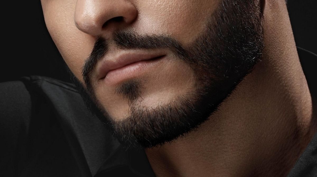 close-up of well-groomed beard