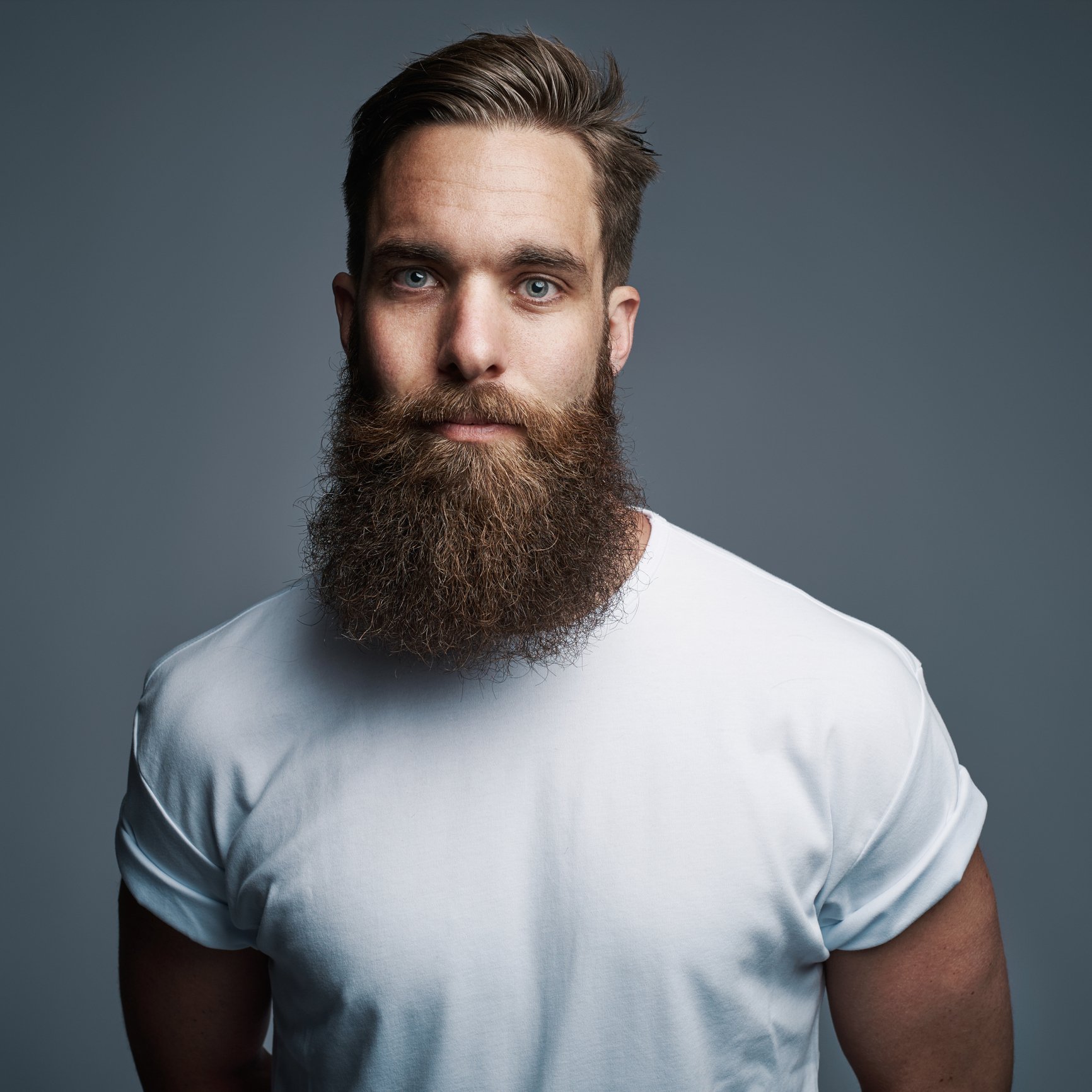 Man with long bushy washed beard 