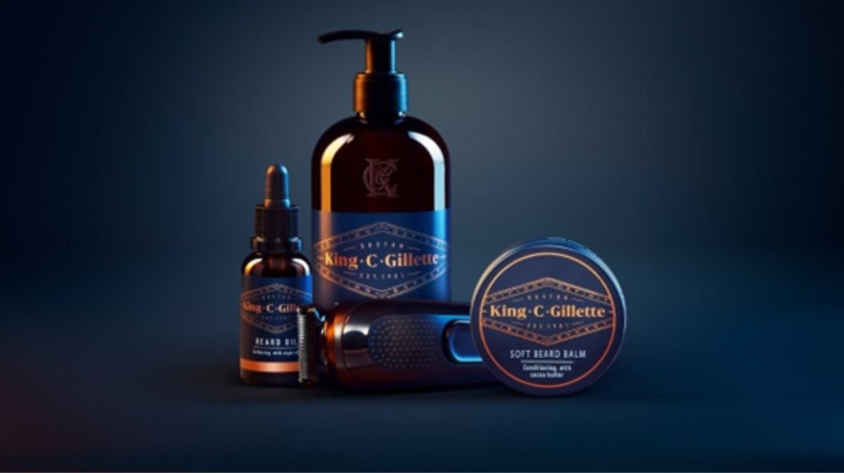 Gillette King. C Products on a dark background