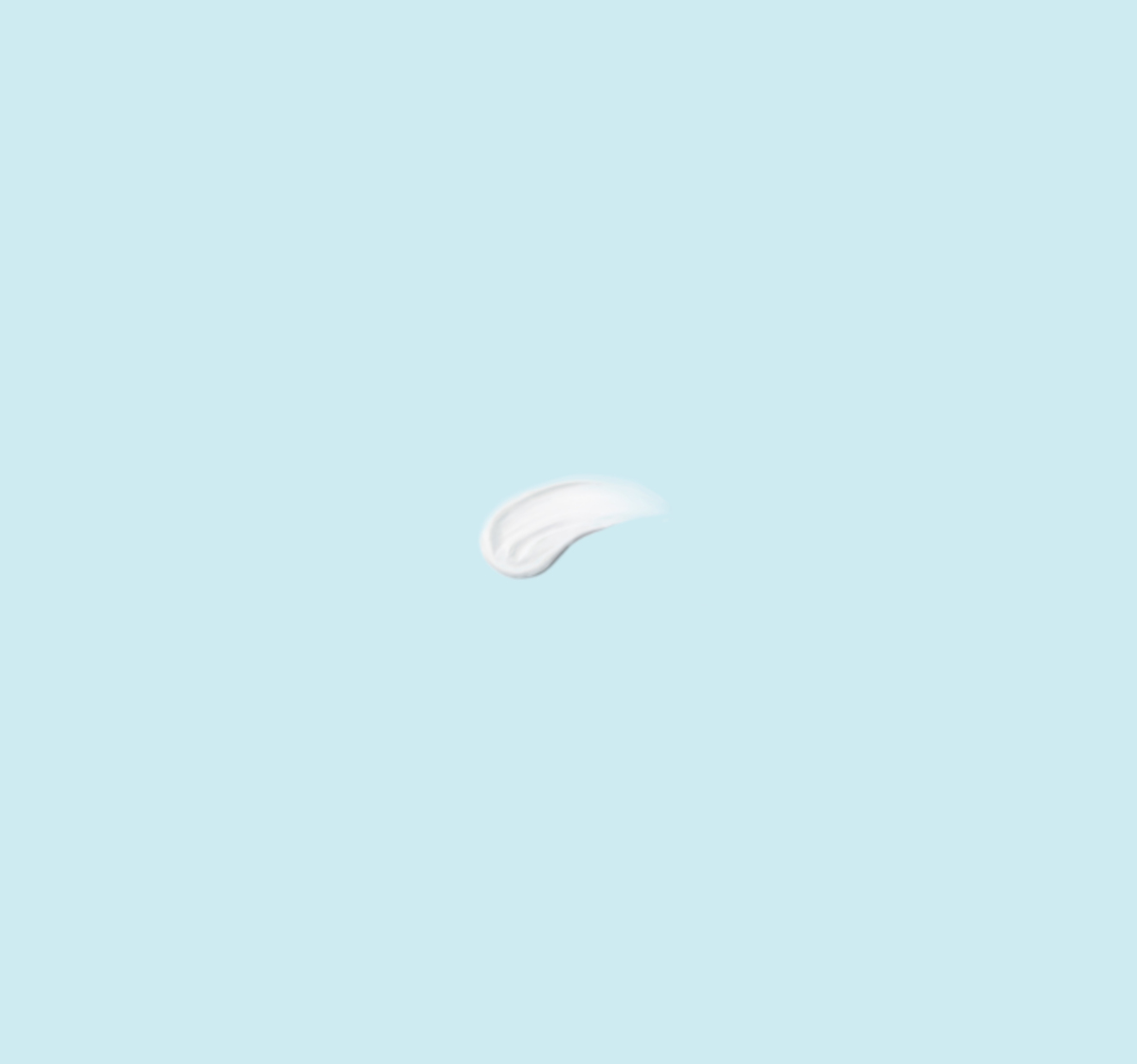 A smudge of white moisturiser against a pale blue background | Venus UK