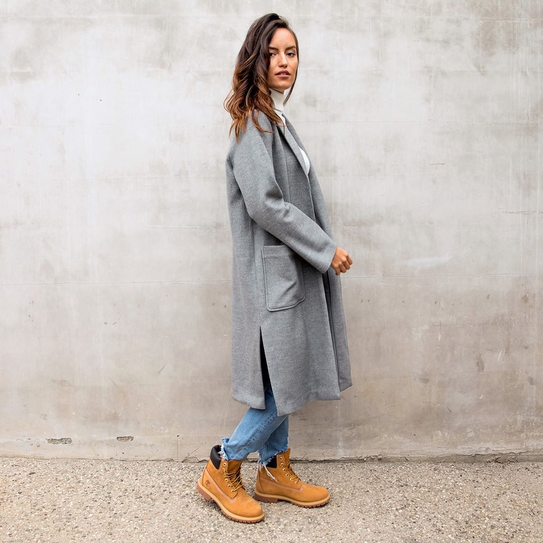 couple wearing timberland boots