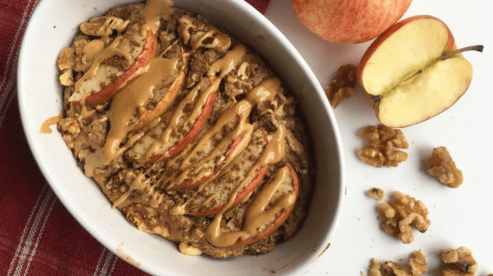 Apple, Cinnamon & Walnut Baked Protein Oats Recipe