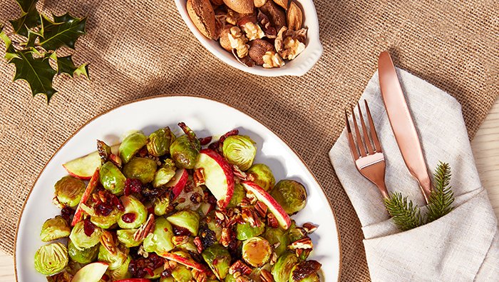 Maple Roasted Brussels Sprout Salad