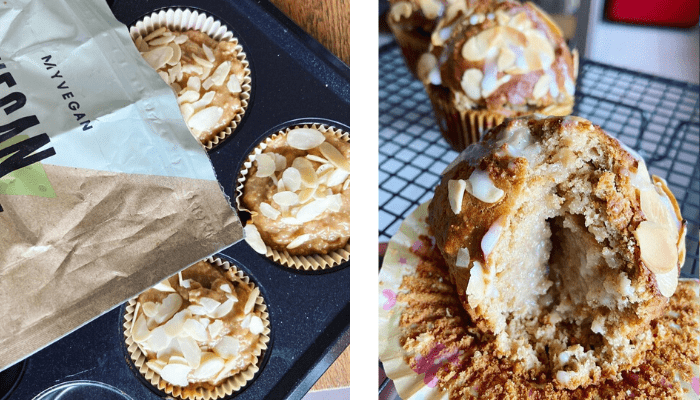 Almond Butter Chocolate Protein Muffins