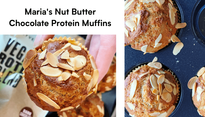 Almond Butter Chocolate Protein Muffins