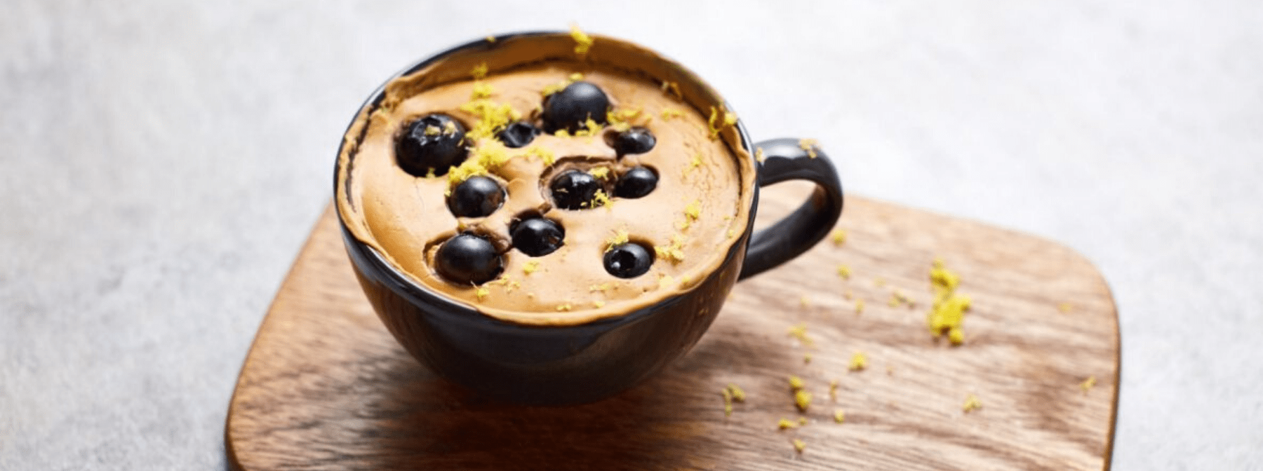 High-Protein Blueberry Vegan Mug Cake