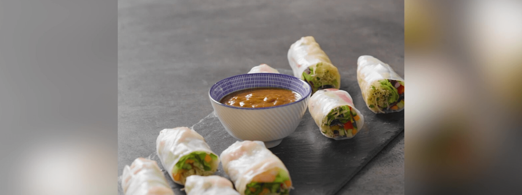 Fresh Vegan Spring Rolls with Satay Sauce Recipe