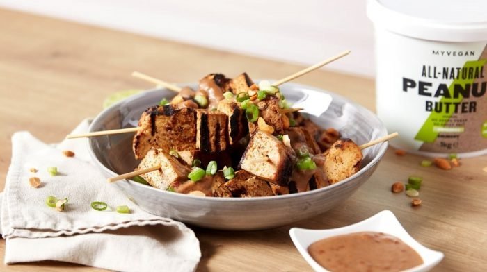 Tofu Satay Skewers with Peanut Sauce