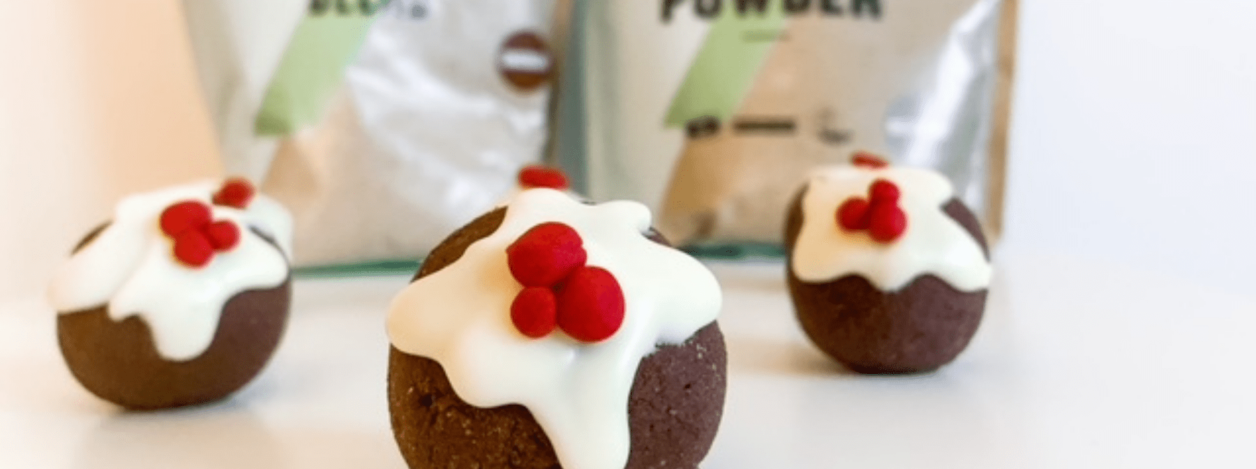 Mini Vegan Christmas Pudding Protein Balls