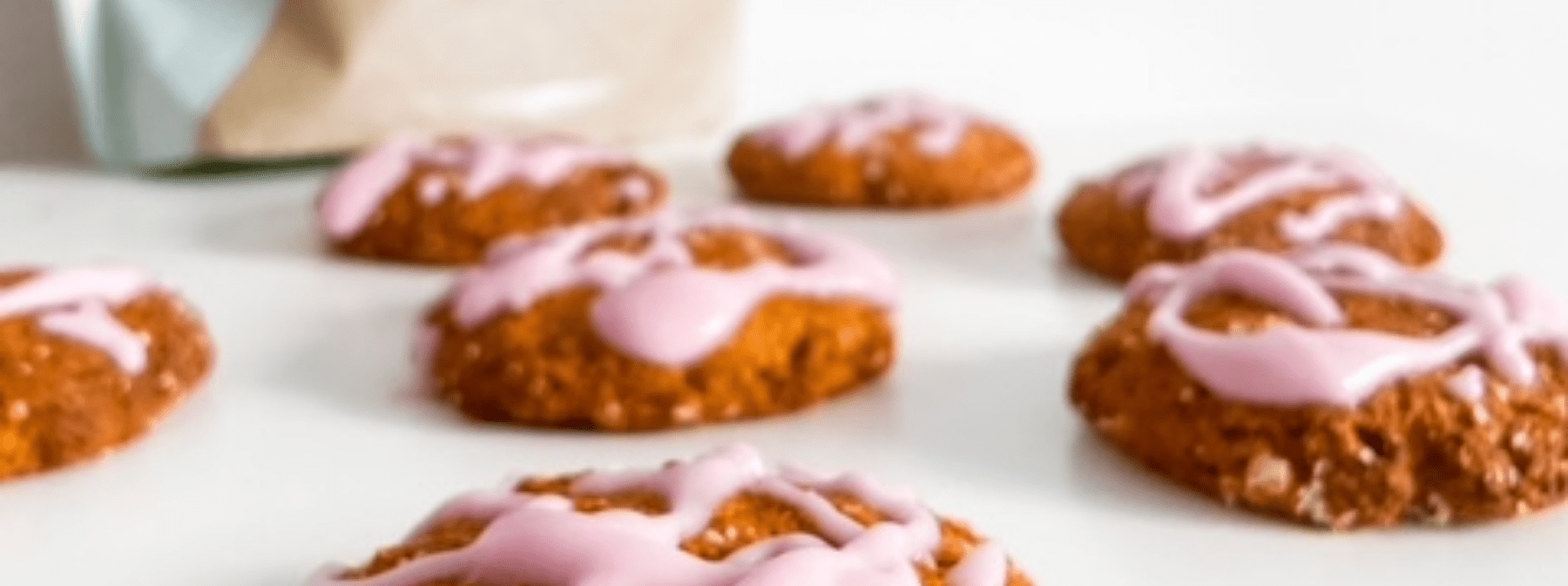 Vegan Strawberries & Cream Protein Cookies