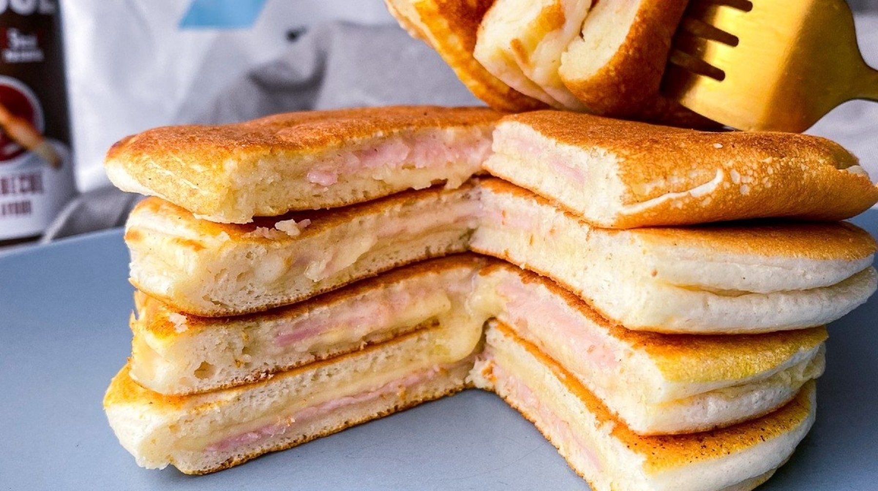 Met Ham & Kaas Gevulde Pancakes| Zou jij deze Toastie Pancake proberen?