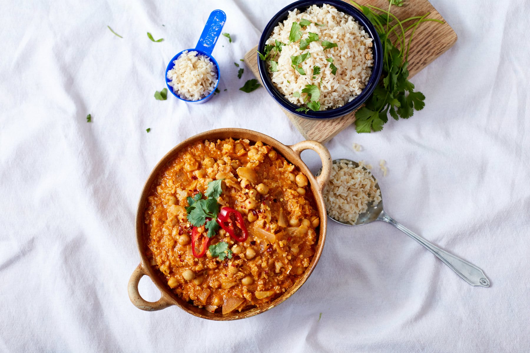 15 minuten eiwitrijke veganistische tikka masala