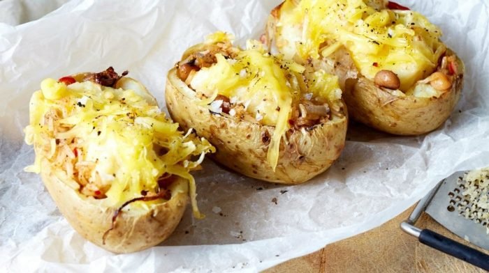 Veganistisch Gepofte Aardappel | Loaded Jacket Burrito van 15 minuten