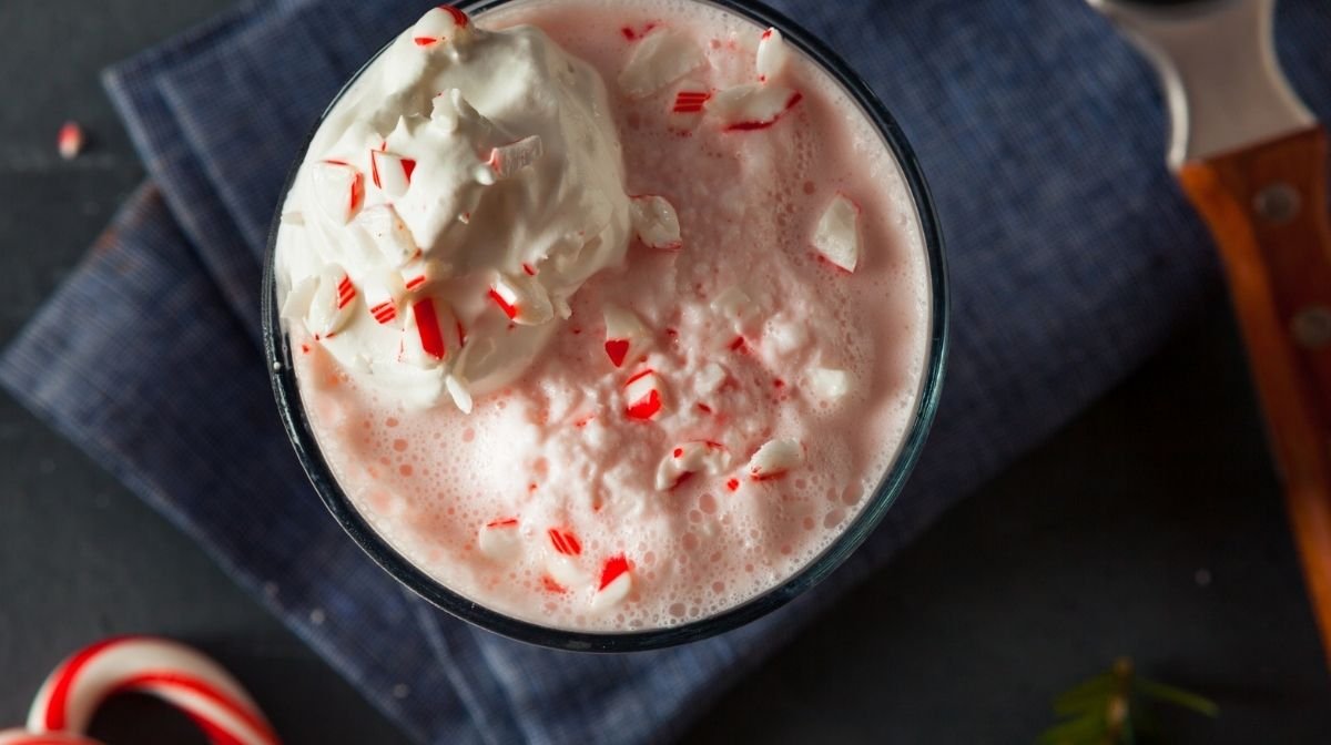 peppermint candy cane protein shake