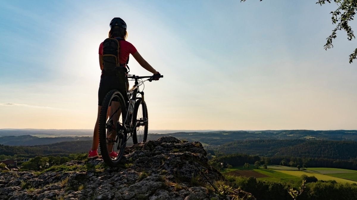 woman cycling