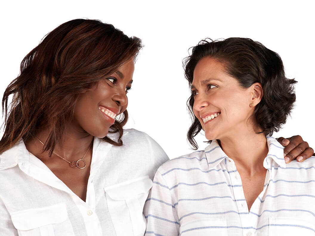 Women of Different Age and Skin Tone with Clear Hydrated Skin