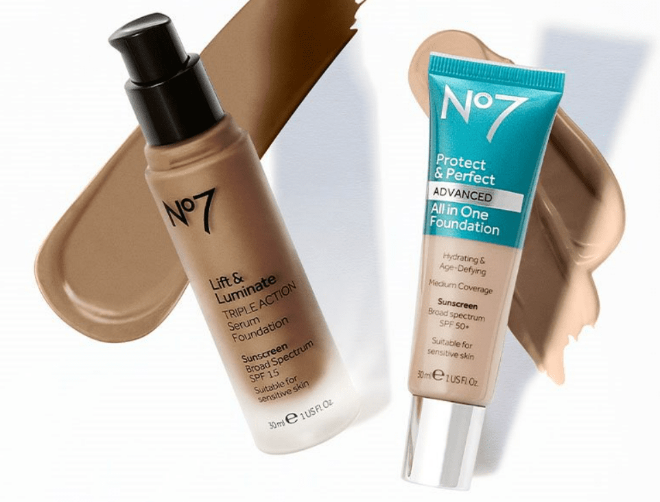 No7 foundations with SPF