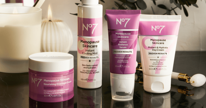 No7 Menopause Skincare Range