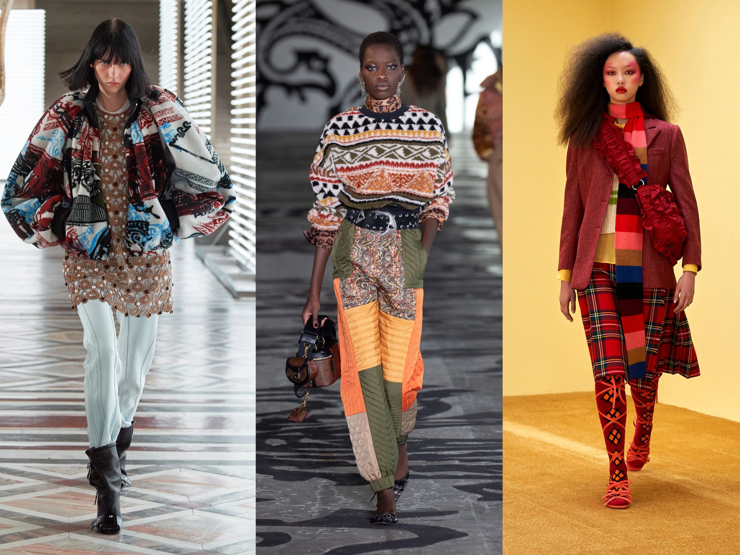 Models wearing AW21 Trends Collage
