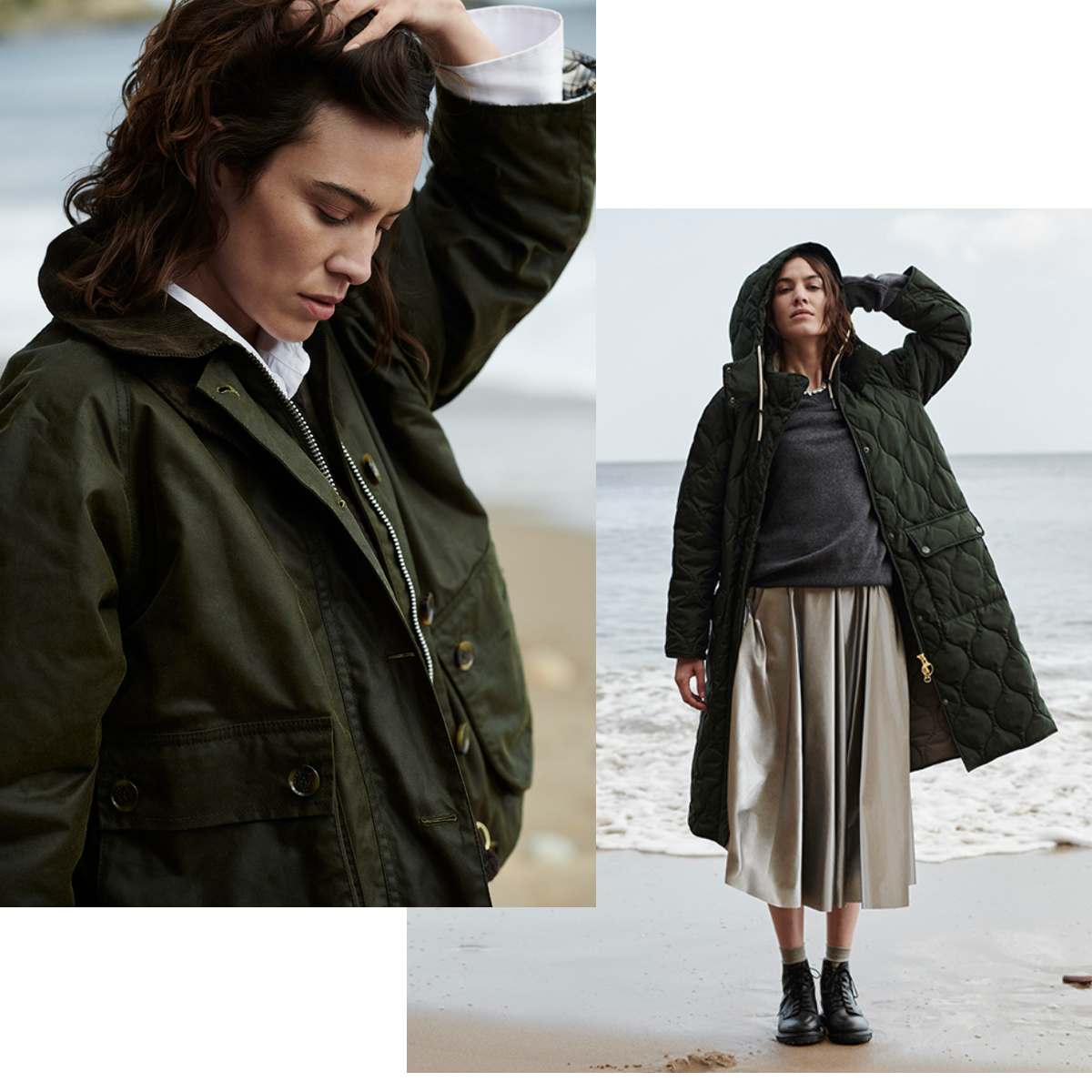 Barbour x Alexa Chung Tonal Pip バブアー着丈92