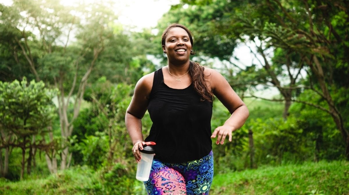 woman exercising outdoors