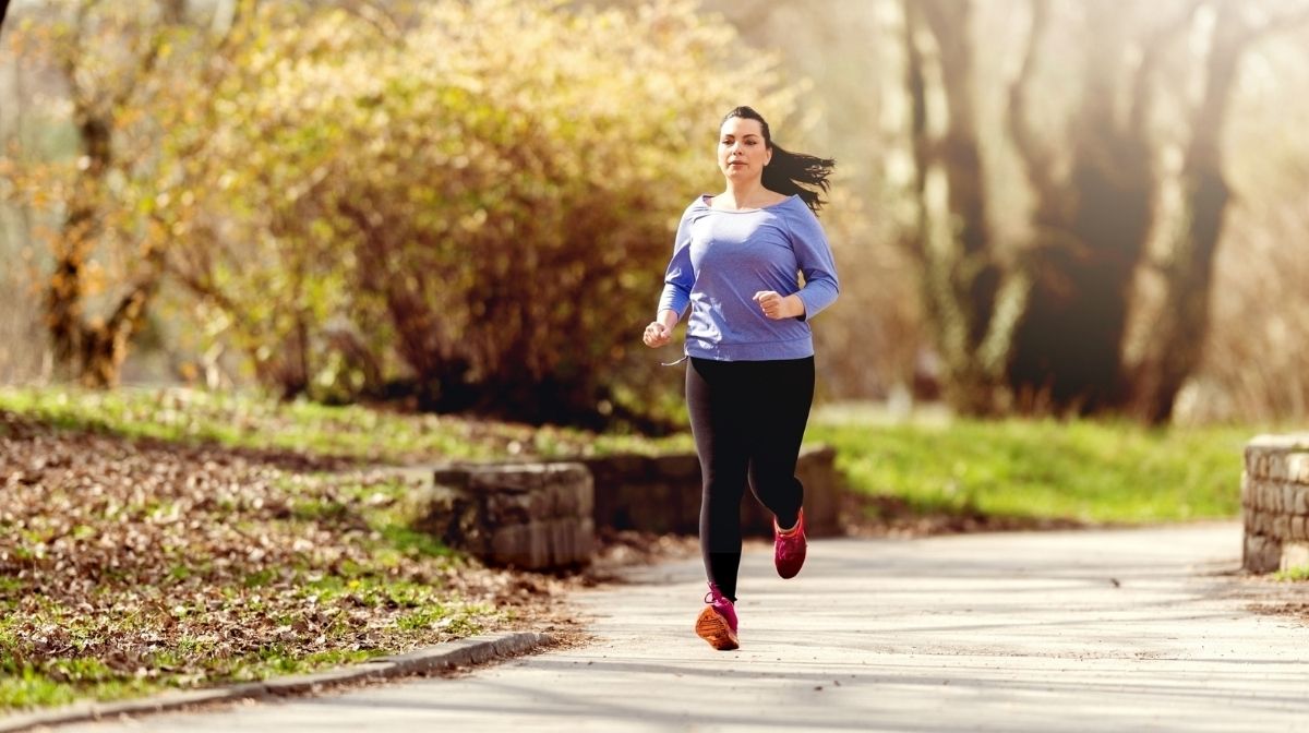 woman jogging to improve fitness levels