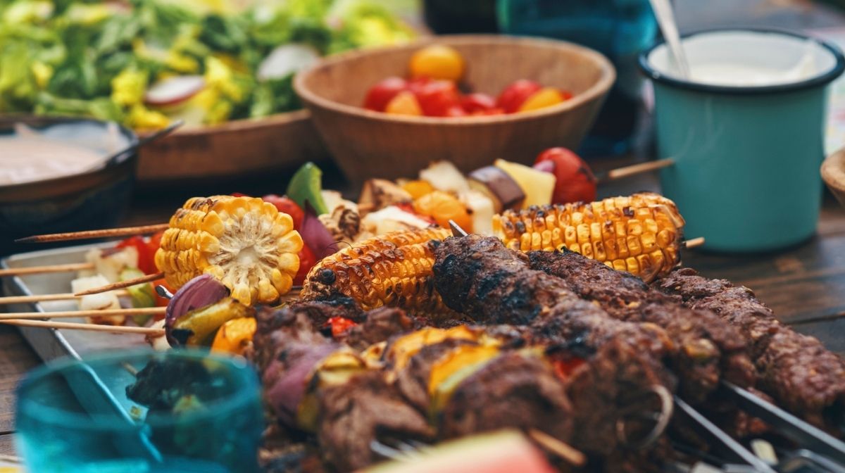 selection of healthy bbq food