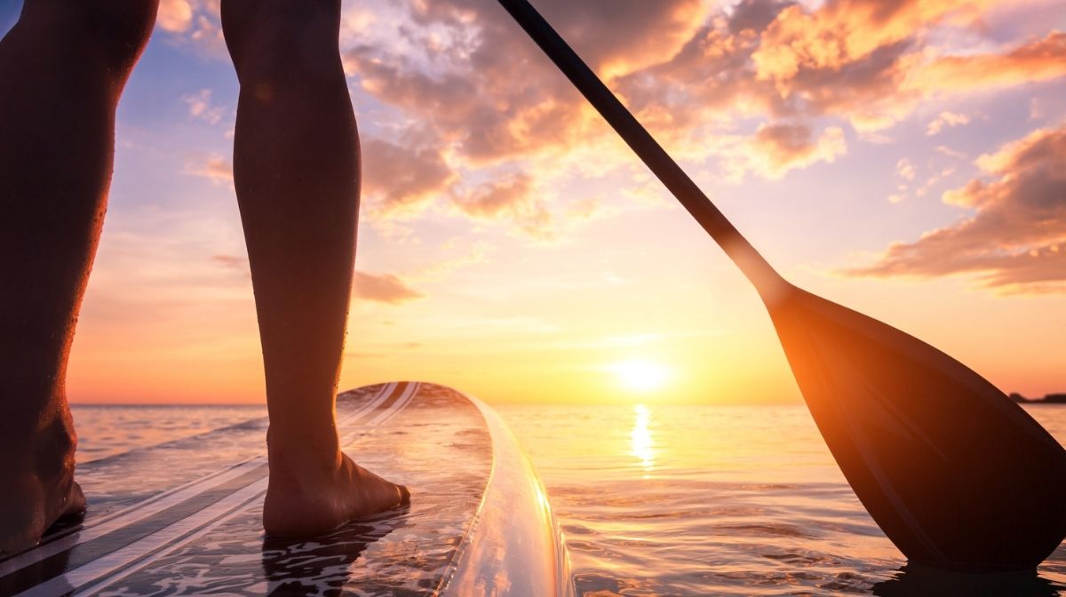 paddle boarding