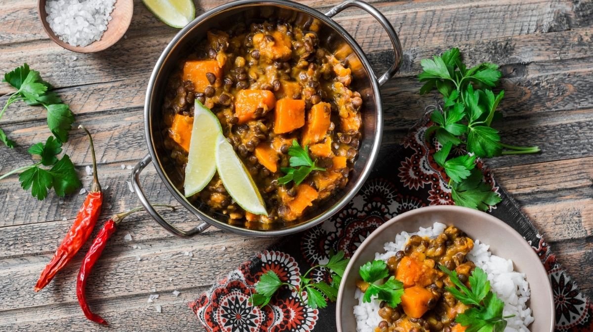 homemade lentil curry