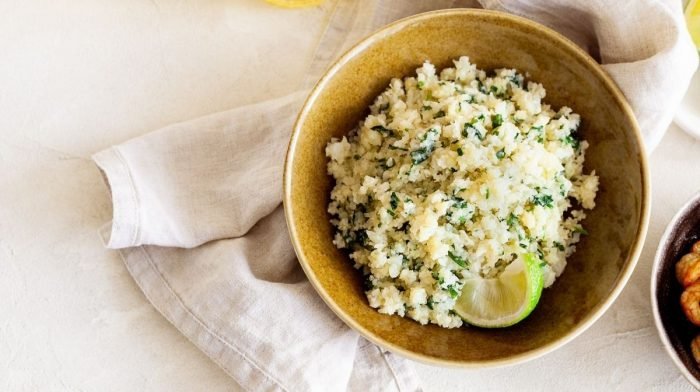 Low-Calorie Lemon Cauliflower Rice Risotto Recipe
