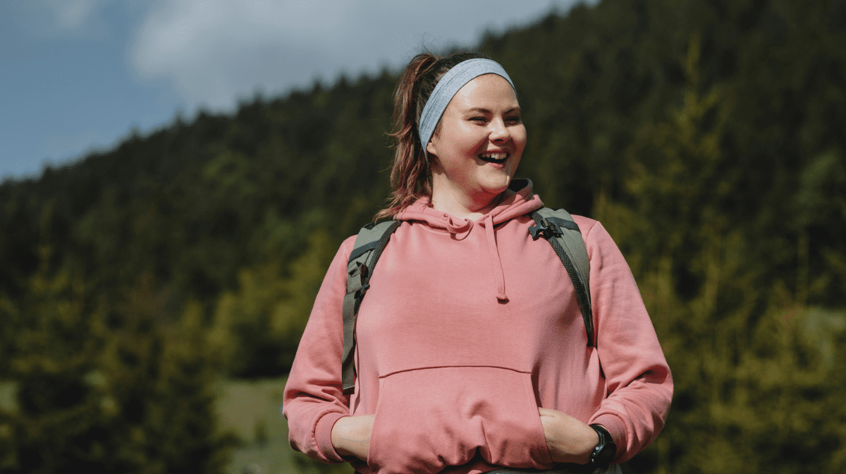 women hiking