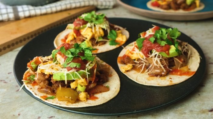 Snídaňové tacos | Snídaně s vysokým obsahem bílkovin