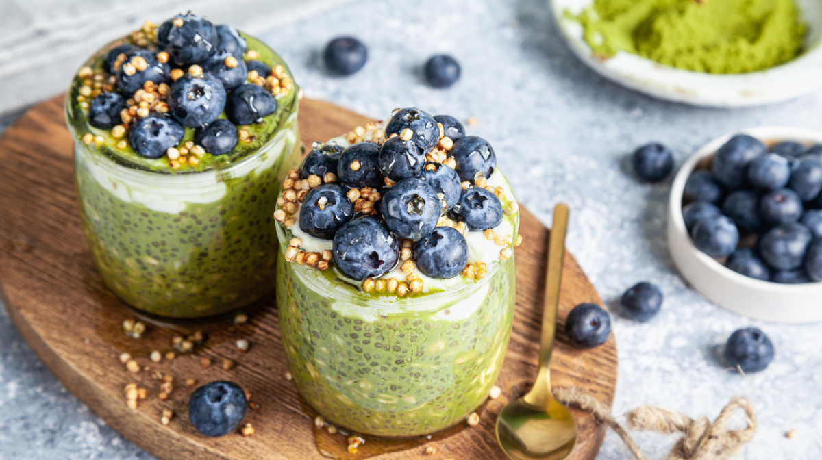 green protein overnight oats