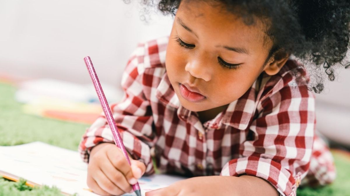 child learning to write