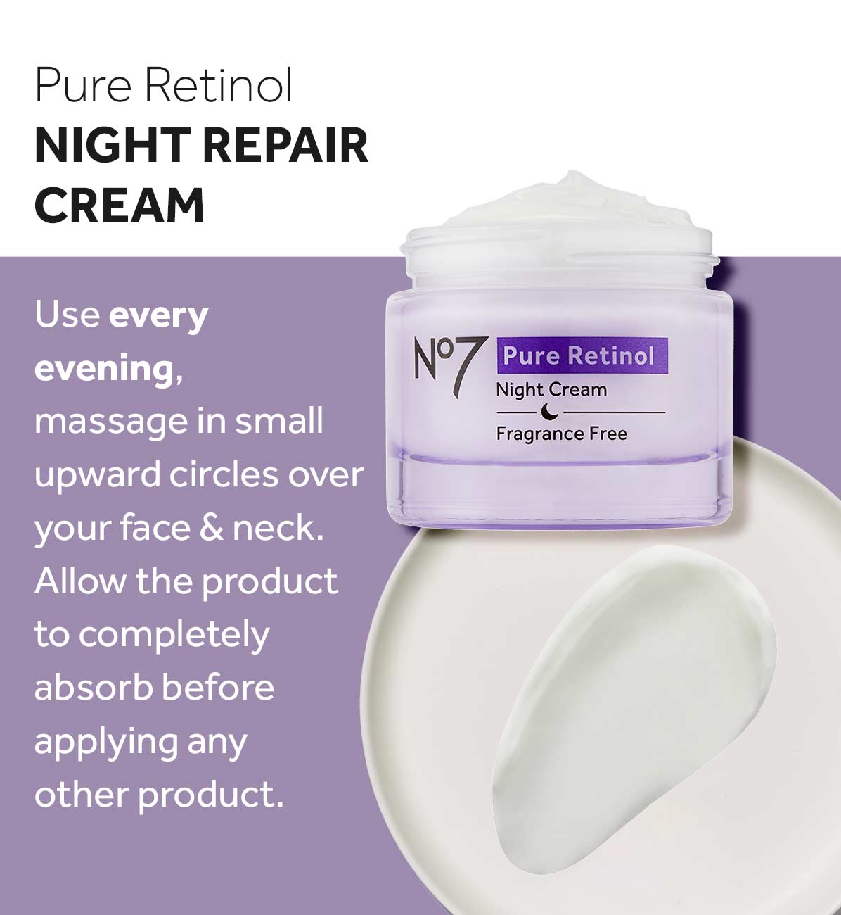 Pure Retinol Night Repair Cream how to use 
