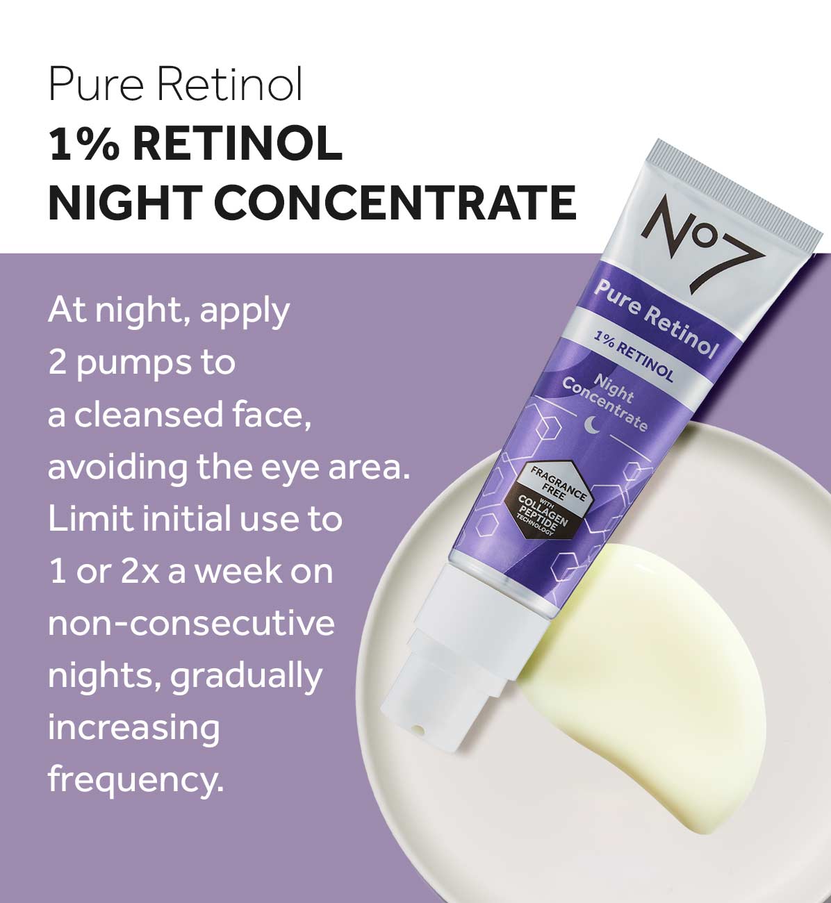 Pure Retinol 1% Retinol Night Concentrate how to use 
