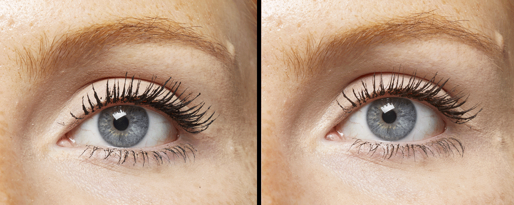 two women side by side applying black and brown mascara to their eyelashes