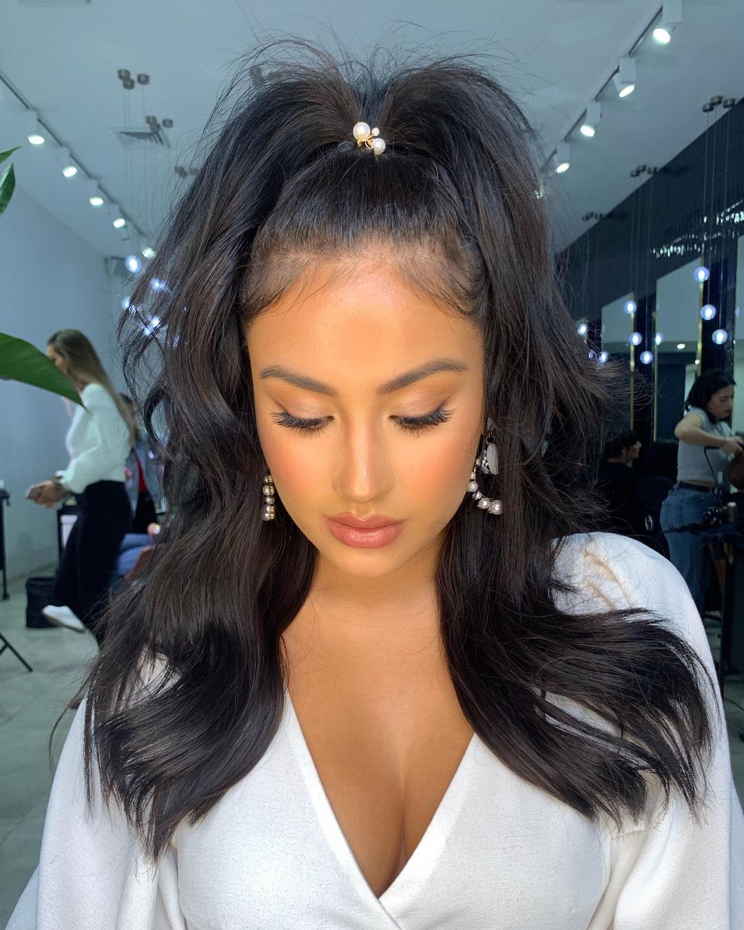 Half up Half down Hair style