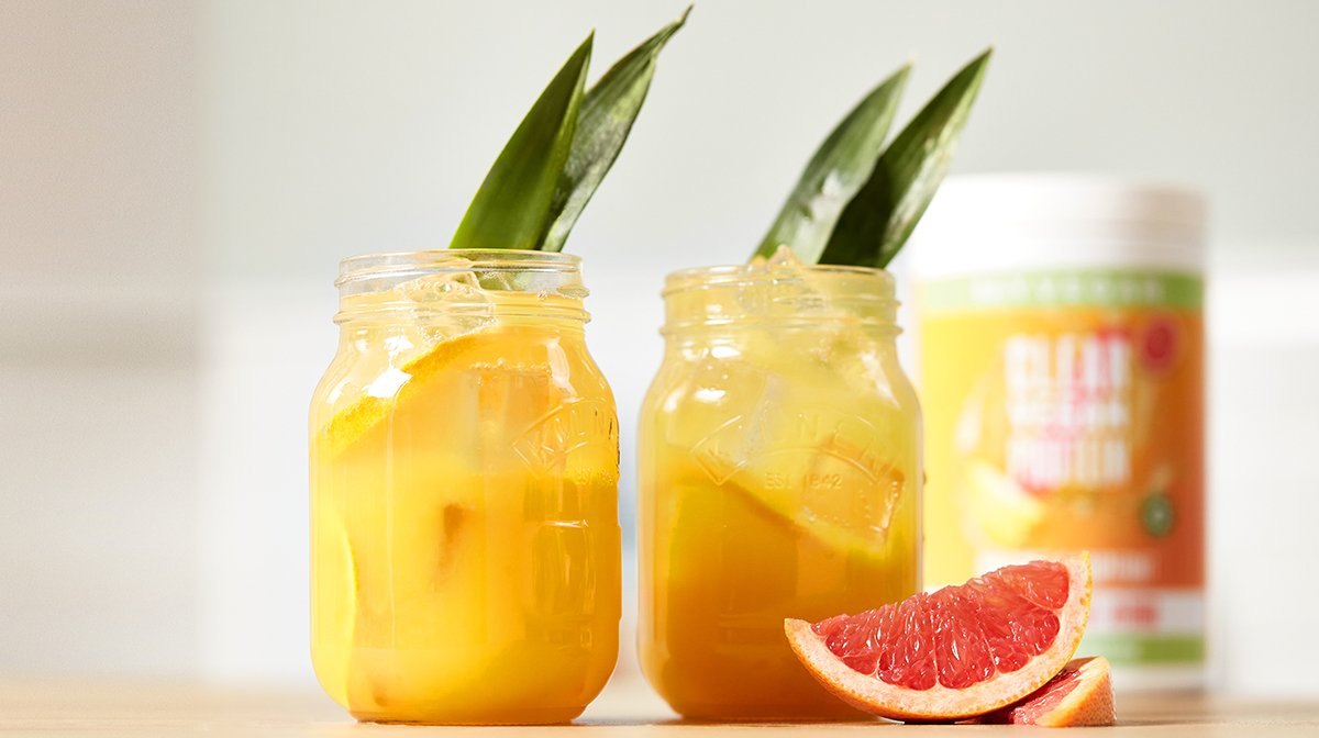 Pineapple Screwdriver Clear Vegan Protein Mocktail
