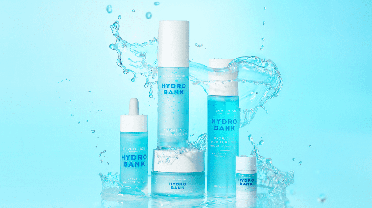 bottles of Revolution Skincare for dry skin