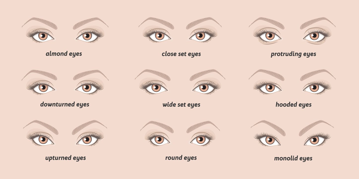 illustration of different eye shapes