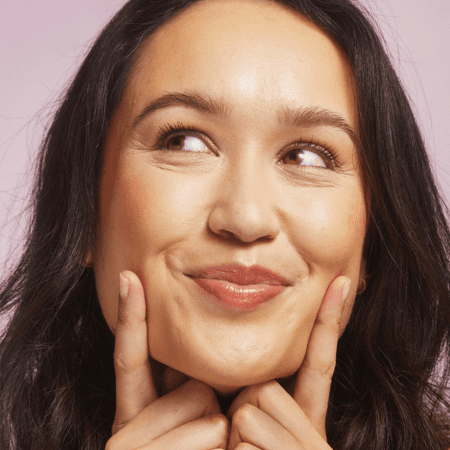 Woman Wearing Cream Blush